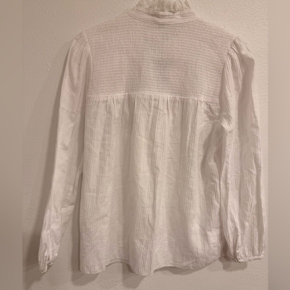 J. Crew Ivory Ruffle Collar Blouse - Picture 5 of 5